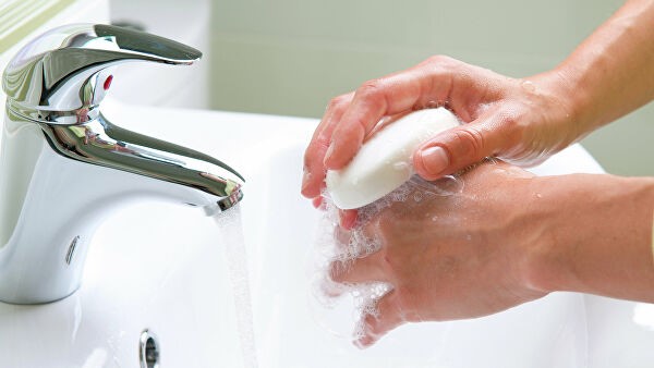 Мытье рук мылом