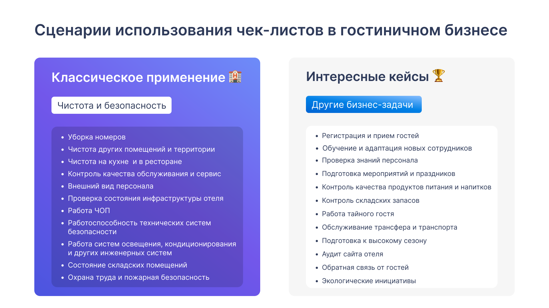 Как подготовить отель к сезону с помощью чек-листов Как подготовить отель к сезону с помощью чек-листов